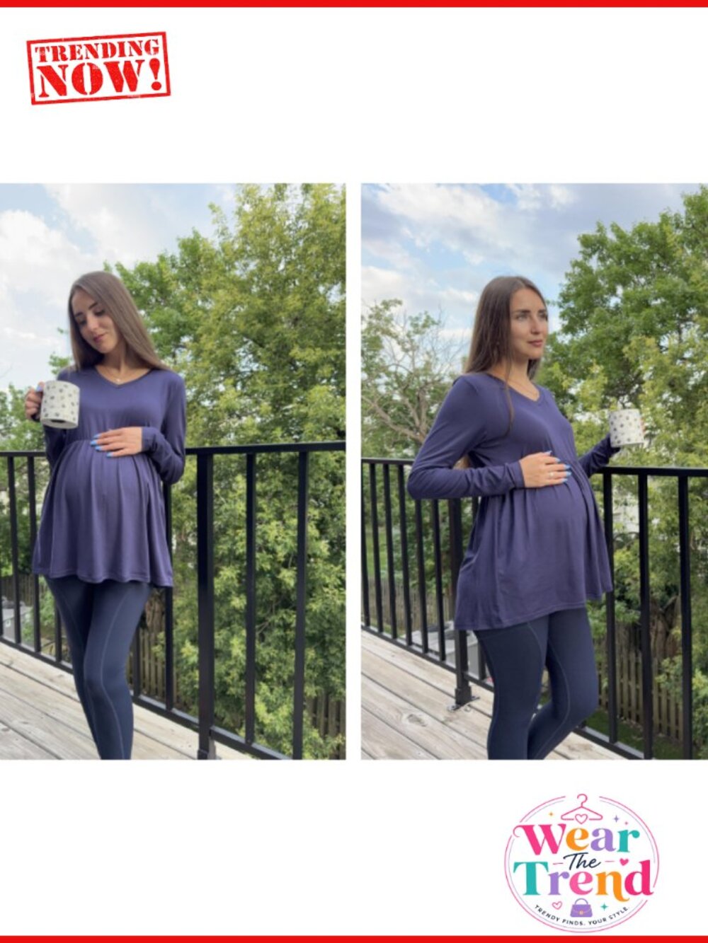 Ekouaer Maternity Long Sleeve V Neck T Shirt Top 4 Pack Pregnancy - Picture 6 of 6